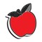 Ashley Productions Magnetic Whiteboard Eraser, Red Apple with Black and White Leaves, 6PK 09988 - alternate 2